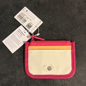 Lululemon Athletica Pink and Cream Card Case